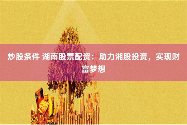 炒股条件 湖南股票配资：助力湘股投资，实现财富梦想